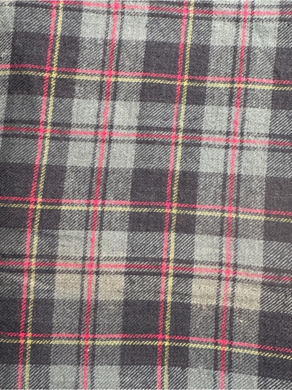 Gray Plaid high Quality woven Flannel 2 yards #F129